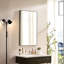 Miroir de salle de bain mural 60 po x 22 po carré noir, design minimaliste, cadre en aluminium, miroir rectangulaire à suspendre à 360 degrés de 60 po x 22 po pour salle de bain, support de luxe transparent-1420752279