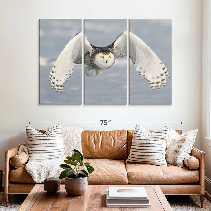 Brampt Owl In Winter, 42" H x 65" W