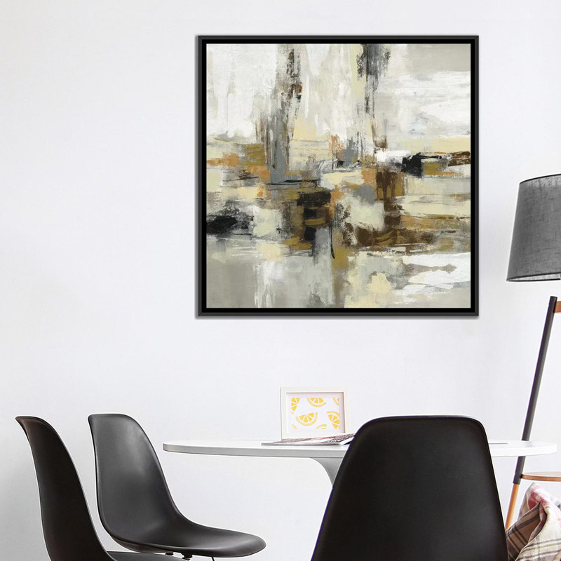 «Lava and Steam» par Silvia Vassileva - reproduction d'art, Black Framed, Pas de tapis, H 37 po x l 37 po x P 1,5 po