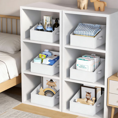 Ensemble de 6 paniers de rangement en tissu - Paniers de rangement pliables en forme de trapèze