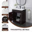 30'' Bathroom Vanity Set Sink Base with Polyurethane Resin Sink Top Combo-103156263