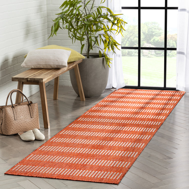 Well Woven Medusa Stria Geometric Flat-Weave Indoor/Outdoor Area Rug