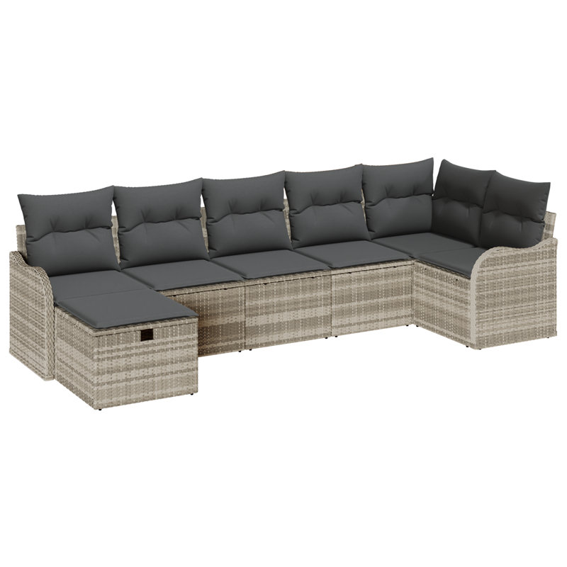 287.5cm Wide Patio Sofa with Cushions