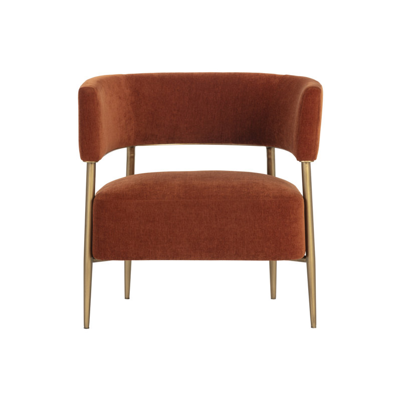 Lounge Chair, Orange Polyester
