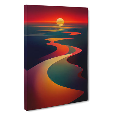 Sunset View - Wrapped Canvas Painting