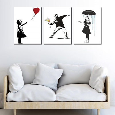 3 Piece No Frame Print on Canvas