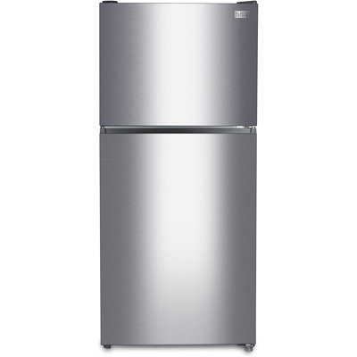 BLACK + DECKER 20.1 Cu. Ft. Top Mount Refrigerator with Ice Maker, 2-Door Refrigerator with Top Freezer, Freezer with Icemaker and Adjustable Temperat