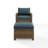 Wicker Outdoor Lounge Chair with Ottoman-368967835-368967828