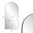 Calogero Stainless Steel Arch Mirror-1927667777