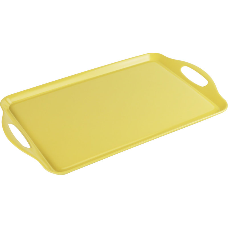 Plateau rectangulaire en plastique mélaminé 18 po Reston Lloyd, Citron