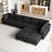 Wylodene 9-Piece Reversible Modular and Standard Velvet Sectional with Storage-1738144209