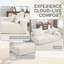 Canapé en chenille pleine mousse avec 2 coussins - aucun assemblage requis-111790960