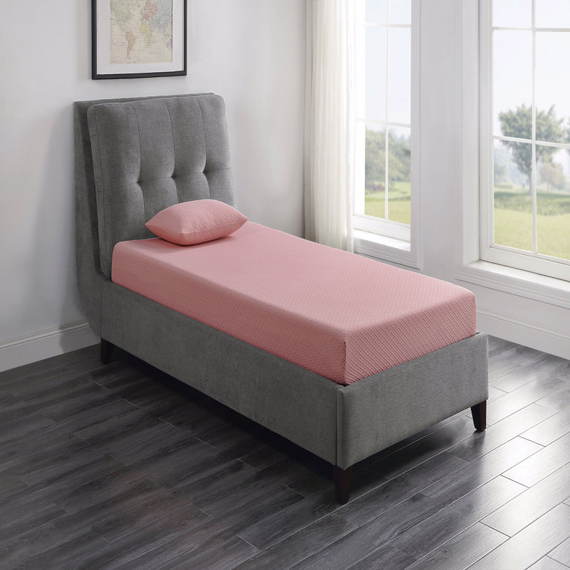 Matelas simple 7 po et ensemble de coussins, matelas en mousse viscoélastique imprégnée de gel respirant