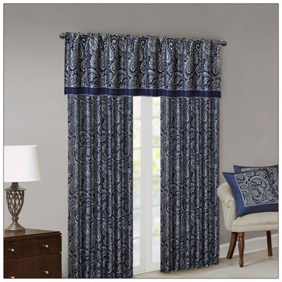 Paire de rideaux en jacquard