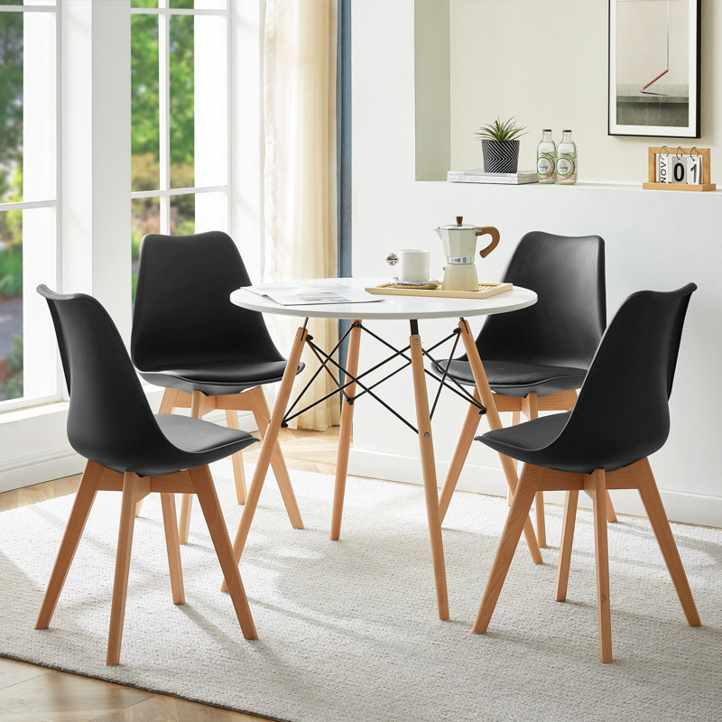 Ensemble repas pour 4 personnes Gweneth, Blanc, Noir