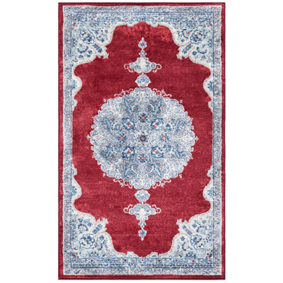 Barcus Oriental Red/Ivory Area Rug