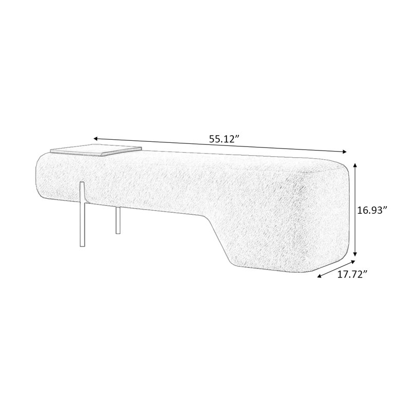 Banc rembourré noir, Black