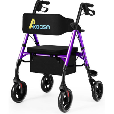 Lightweight Foldable Rollator Walkers For Seniors ，Adult Rolling Walker With Seat And Brakes
