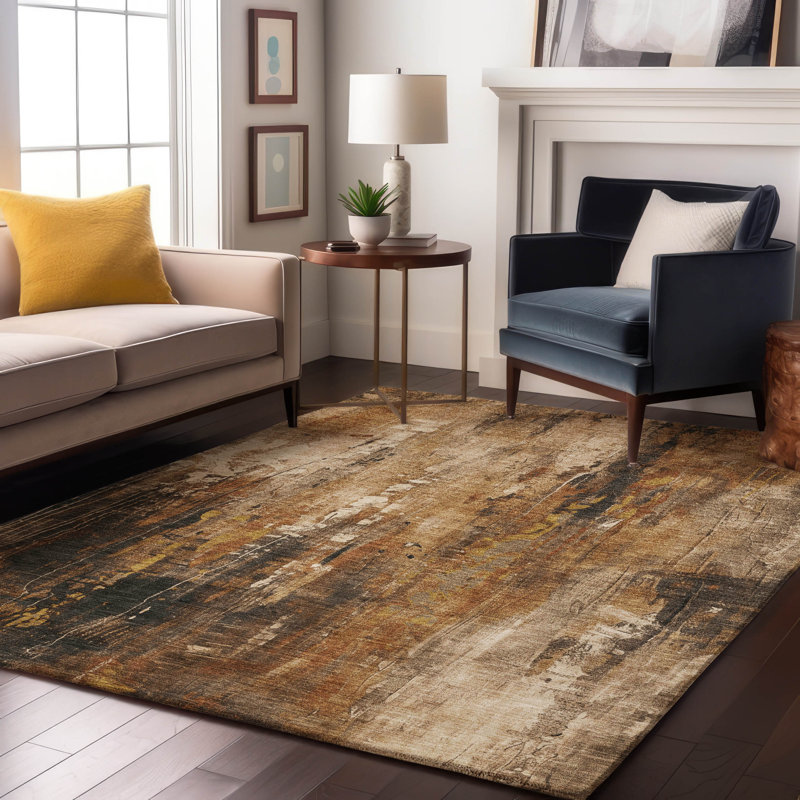 Premium Machine Washable Strinko AMF1683 Modern Rug, Rectangle 5' x 7'6"