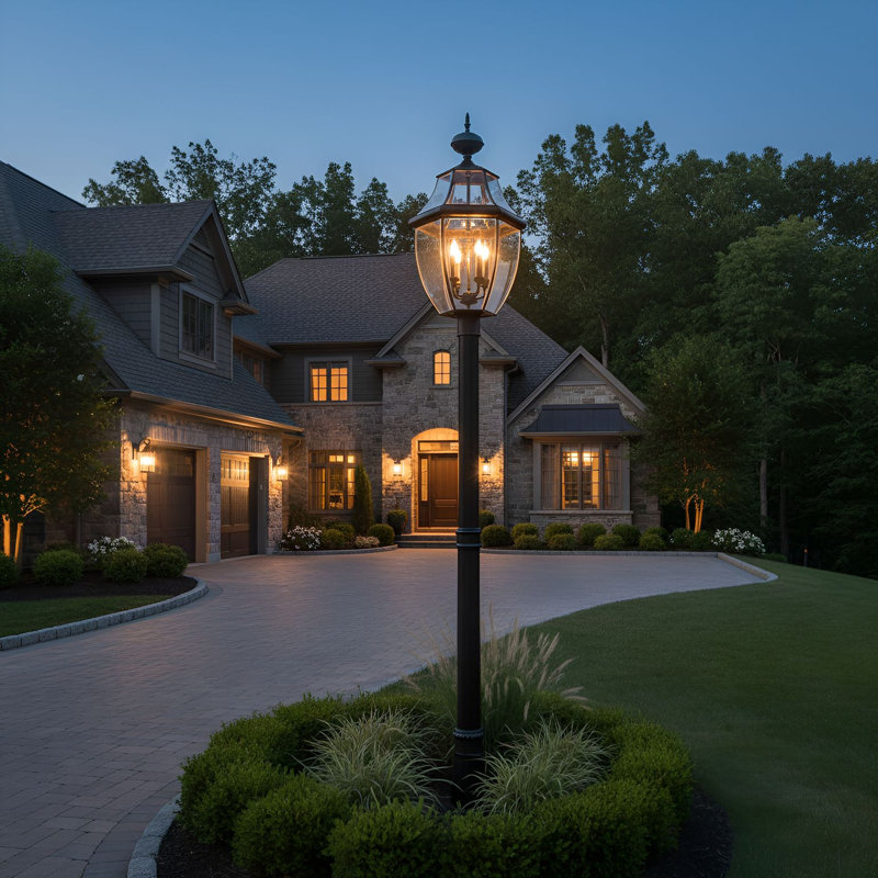 Newbury Beveled Lantern Head, Medici Bronze