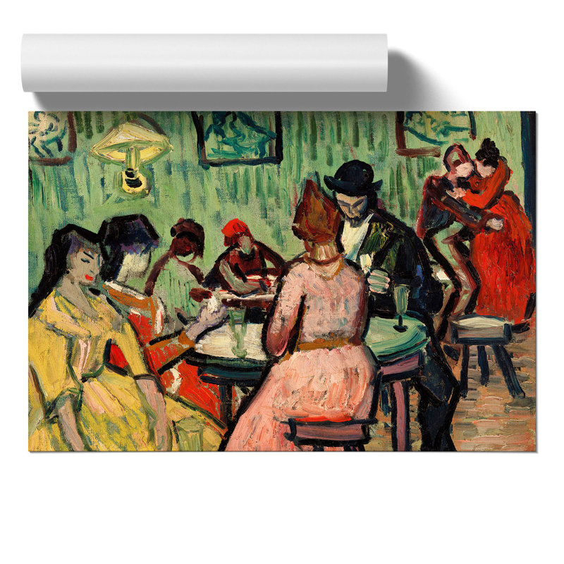 The Brothel by Vincent Van Gogh - No Frame Painting, 42cm H x 59cm W x 0.1cm D