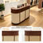 Bureau d'accueil vintage avec rangement, comptoir multifonctionnel pour bureaux, commerces, entreprises et zone d'enregistrement-1139258190-1288445562