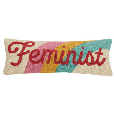  Feminist Wool Lumbar Pillow
