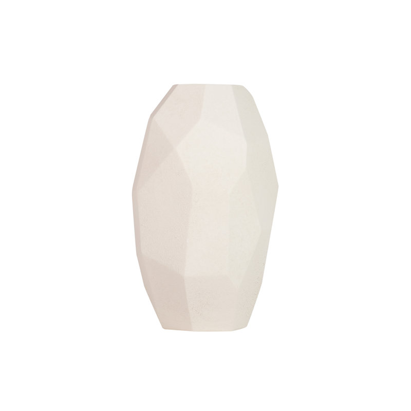 Ceramic / Porcelain Table Vase, Beige, 48cm H x 27cm W x 27cm D