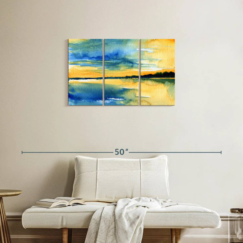 Avery Sunlit Abstract Landscape, 20" H x 33" W
