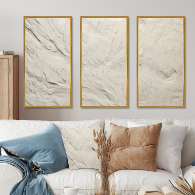 Minimalism Geige Glacier Harmony - Abstract Shapes Canvas Art Set
