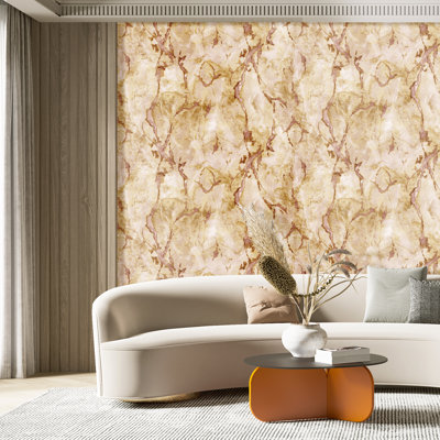 Avahlynn 10m x 1.06m Embossed Metallic Finish Wallpaper Roll