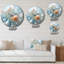 Exquisite Pearl Core White Silver Designs I Metal Wall Clock-93381393