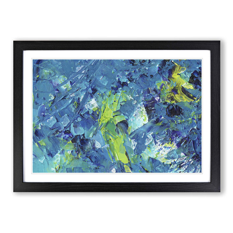 Way of Life in Abstract - Picture Frame Painting Print, Black, 40cm H x 60cm W x 2cm D