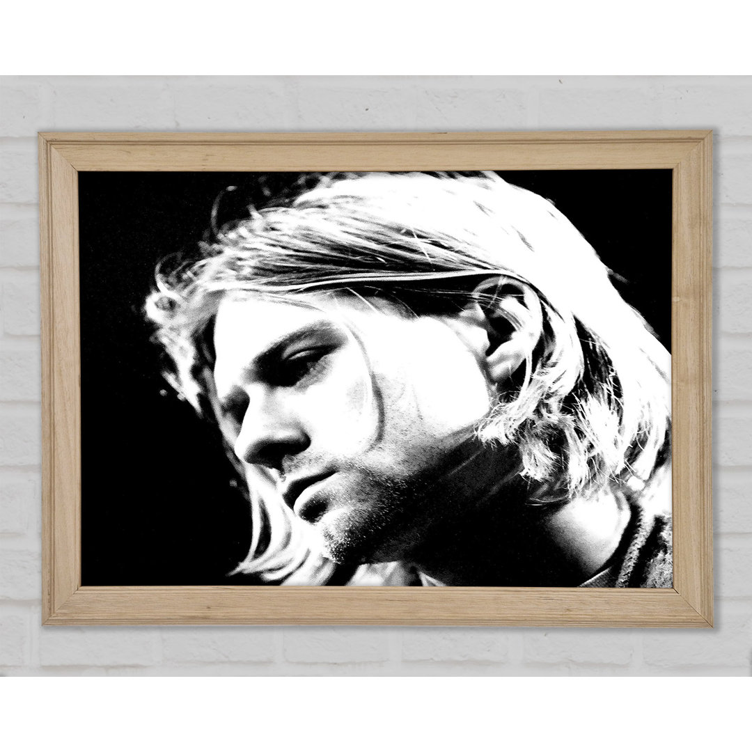 Kurt Cobain Gesicht Gerahmter Druck