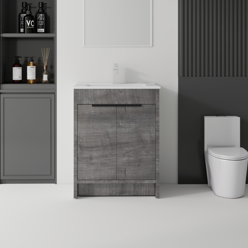 Meuble-lavabo autoportant avec lavabo