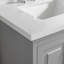 Meuble-lavabo autoportant de 60 po, entièrement assemblé, structure en bois massif, système de fermeture en douceur, marbre d'ingénierie de haute qualité, gris, conception américaine, double assemblage de poids de 282 lb, portes avec
