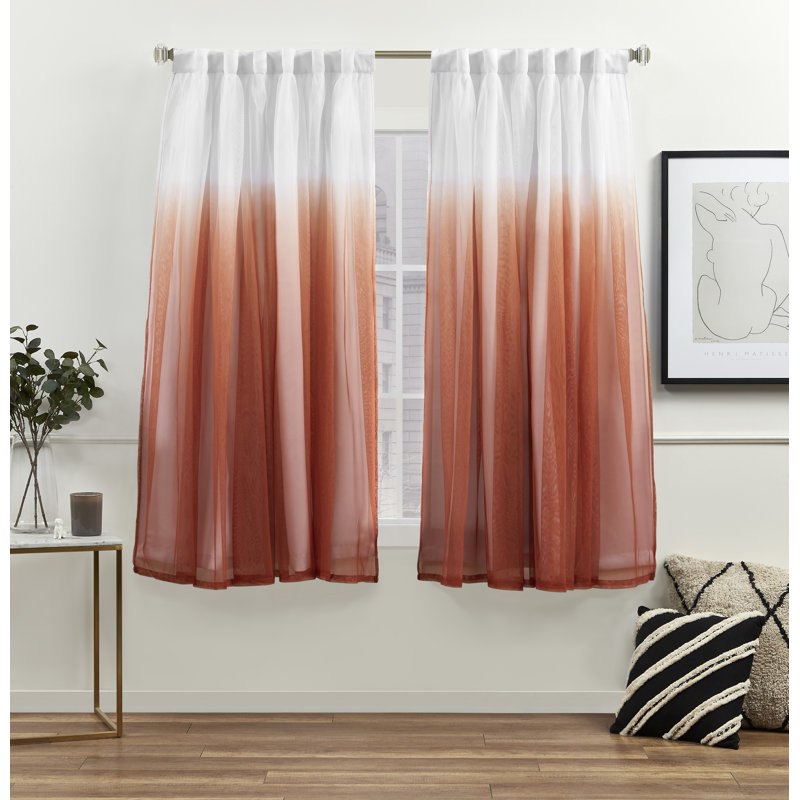 Dare Room Darkening Curtain Pair, 52" W x 63" L, Mecca Orange