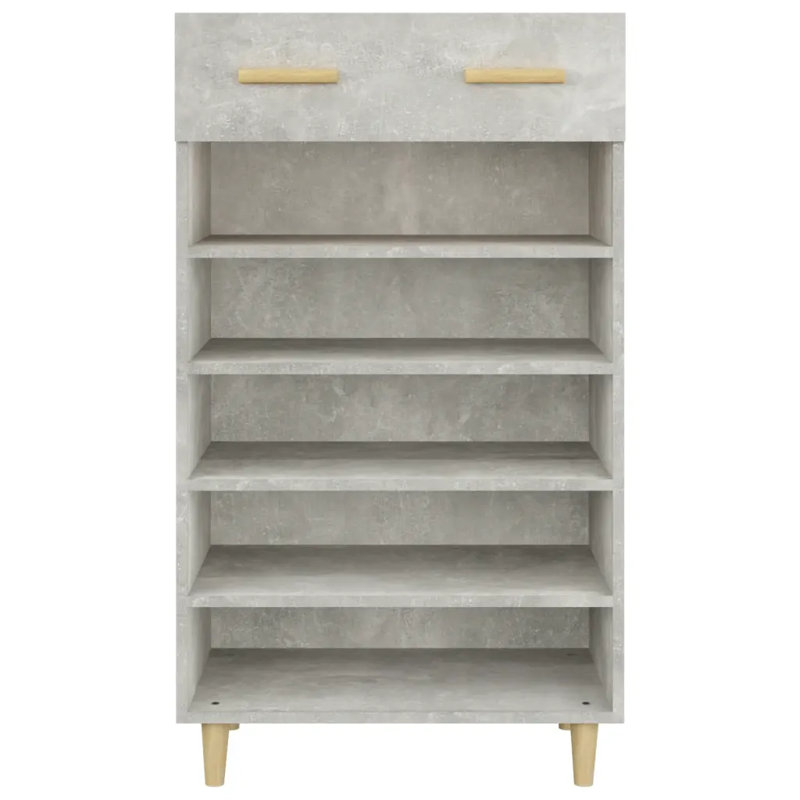 10 Pair Shoe Storage Cabinet, Concrete Grey