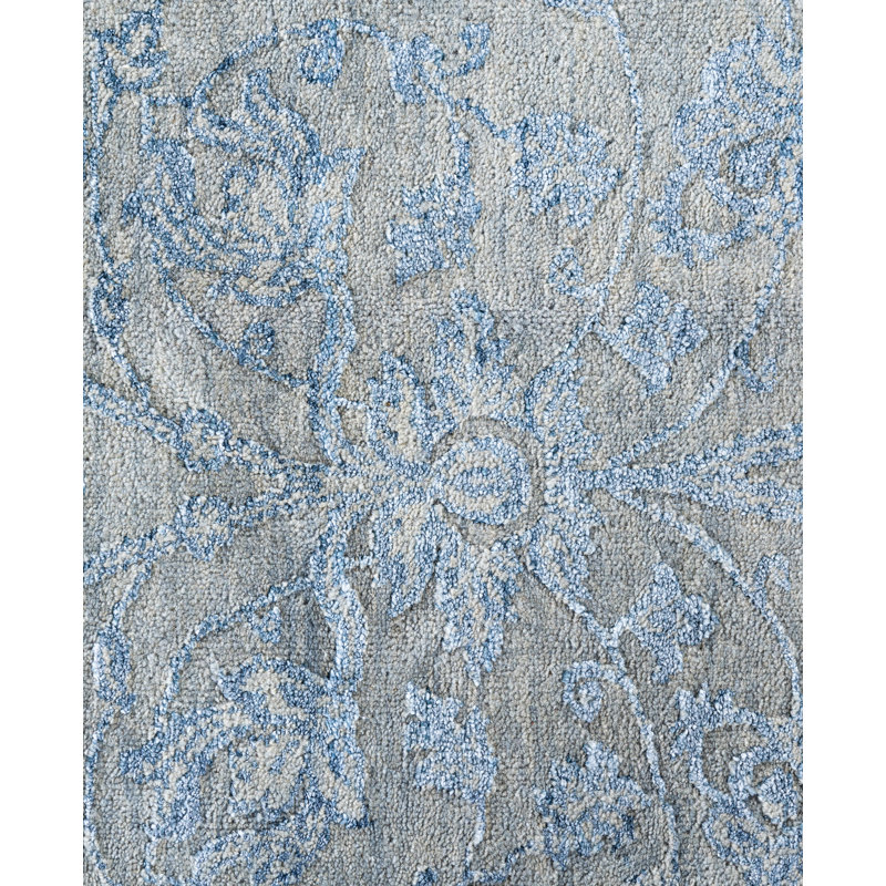 Tapis unique noué à la main gris Richey 9 pi 1 po x 12 pi 3 po