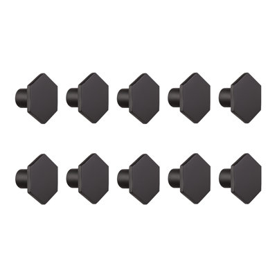 Solid Hexagon Cabinet Knob, 10-Pack