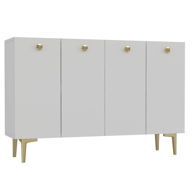 Console, Blanc / Doré