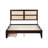 Bed with Rattan Headboard, Two Storage Drawers, Rubber Wood Bed with Enhanced Support Salts and Feet-561160253-561160387