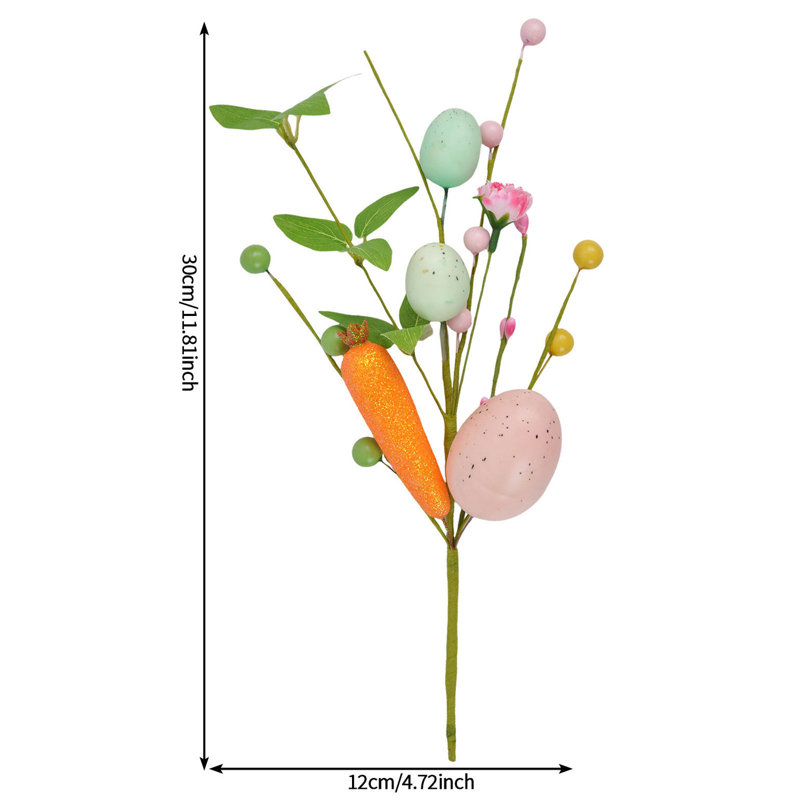 Décoration de Pâques, décoration de bouquets de bricolage, 0.39" H x 5.12" W x 11.81" D
