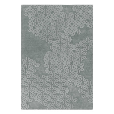 Olive Geometric Hand Woven Area Rug