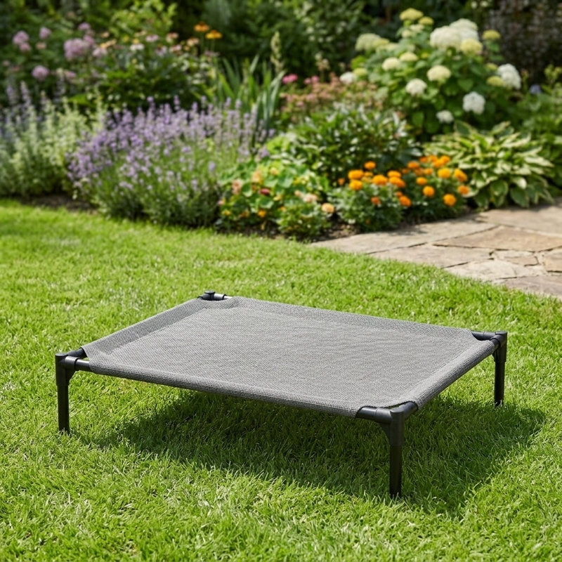 Lit pour chien Cooling Elevated, H 9,3 po x l 51 po x P 36,1 po, Gris
