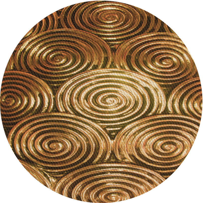 Geometric Indoor Rug, Round 5'