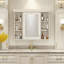Armoire de rangement murale de salle de bain 35 po x 28 po avec porte miroir