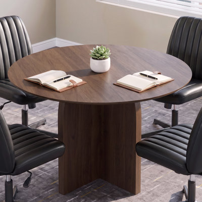 Table de salle à manger à piédestal moderne avec pieds arqués, table de salle à manger et de réunion
