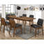 Chaise d'appoint Mid-Century moderne (2) - siège en mousse noire, cuir de ton noyer, ton
