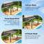 Chareese 3.05m x 2m Metal Pergola with Retractable Roof